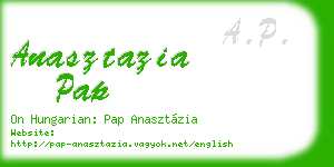 anasztazia pap business card